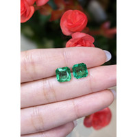 4.58 Ct.Tw.Total Carat Weight Emerald Pair from Zambia Life Style