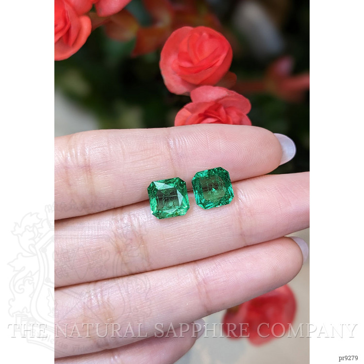 4.58 Ct.Tw. Emerald Pair from Zambia