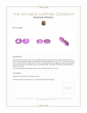 1.17 Ct.Tw.Total Carat Weight Pinkish Purple Star Sapphire Pair from Ceylon (Sri Lanka) Appraisal