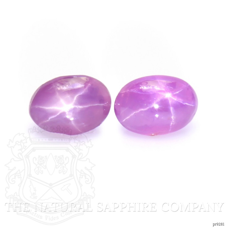 1.17 Ct.Tw. Pinkish Purple Star Sapphire Pair from Ceylon (Sri Lanka)