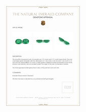 5.50 Ct.Tw.Total Carat Weight Emerald Pair from Zambia Appraisal