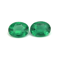 5.50 Ct.Tw.Total Carat Weight Emerald Pair from Zambia Video
