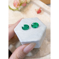 5.50 Ct.Tw.Total Carat Weight Emerald Pair from Zambia Life Style