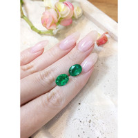 5.50 Ct.Tw.Total Carat Weight Emerald Pair from Zambia Life Style