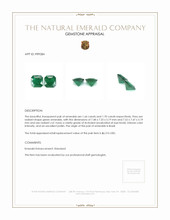 3.36 Ct.Tw.Total Carat Weight Emerald Pair from Brazil Appraisal