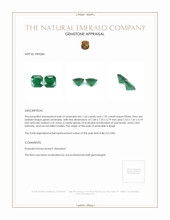 3.36 Ct.Tw.Total Carat Weight Emerald Pair from Brazil Appraisal