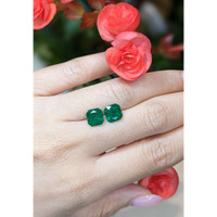 3.36 Ct.Tw.Total Carat Weight Emerald Pair from Brazil Life Style