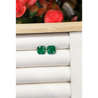 3.36 Ct.Tw.Total Carat Weight Emerald Pair from Brazil Life Style