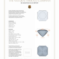 3.36 Ct.Tw.Total Carat Weight Emerald Pair from Brazil 3 D Scan Report