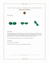 3.67 Ct.Tw.Total Carat Weight Emerald Pair from Zambia Appraisal