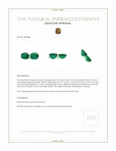3.67 Ct.Tw.Total Carat Weight Emerald Pair from Zambia Appraisal