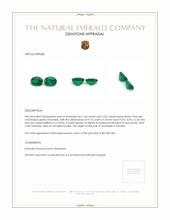 3.67 Ct.Tw.Total Carat Weight Emerald Pair from Zambia Appraisal