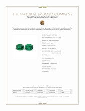 3.67 Ct.Tw.Total Carat Weight Emerald Pair from Zambia Scan Report