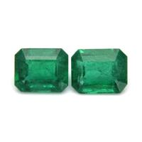 6.47 Ct.Tw.Total Carat Weight Emerald Pair from Zambia Video