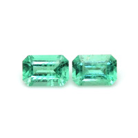 1.01 Ct.Tw.Total Carat Weight Emerald Pair from Zambia Video