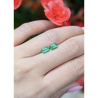 1.01 Ct.Tw.Total Carat Weight Emerald Pair from Zambia Life Style