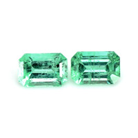 1.14 Ct.Tw.Total Carat Weight Emerald Pair from Zambia Video