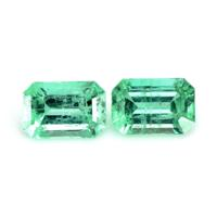 1.14 Ct.Tw.Total Carat Weight Emerald Pair from Zambia Video