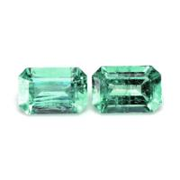 1.03 Ct.Tw.Total Carat Weight Emerald Pair from Zambia Video