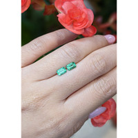 1.03 Ct.Tw.Total Carat Weight Emerald Pair from Zambia Life Style