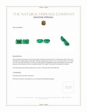 1.83 Ct.Tw.Total Carat Weight Emerald Pair from Zambia Appraisal