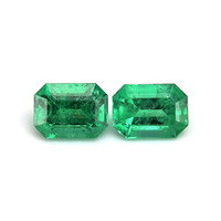 1.83 Ct.Tw.Total Carat Weight Emerald Pair from Zambia Video