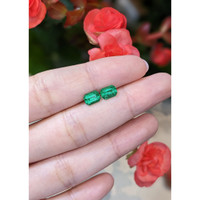 1.83&nbsp;Ct.Tw.Total Carat Weight Emerald Pair from Zambia Life Style