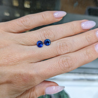 1.92&nbsp;Ct.Tw.Total Carat Weight Blue Sapphire Pair from Ceylon (Sri Lanka) Life Style