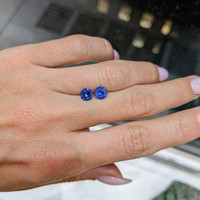 1.66&nbsp;Ct.Tw.Total Carat Weight Blue Sapphire Pair from Ceylon (Sri Lanka) Life Style