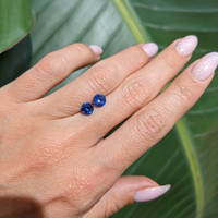 1.66&nbsp;Ct.Tw.Total Carat Weight Blue Sapphire Pair from Ceylon (Sri Lanka) Life Style