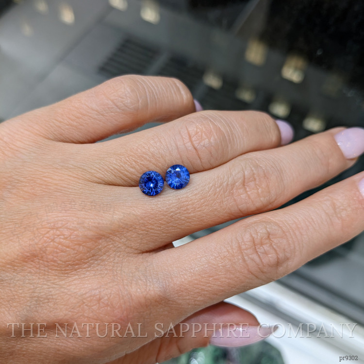 2.02 Ct.Tw. Blue Sapphire Pair from Ceylon (Sri Lanka)
