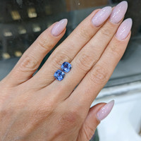 3.62&nbsp;Ct.Tw.Total Carat Weight Blue Sapphire Pair from Ceylon (Sri Lanka) Life Style