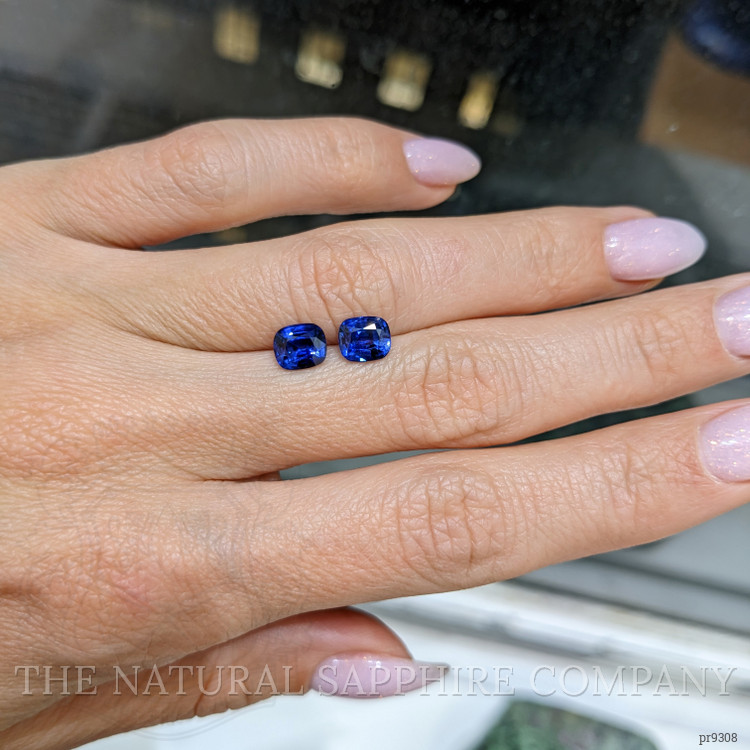 2.17 Ct.Tw. Blue Sapphire Pair from Ceylon (Sri Lanka)