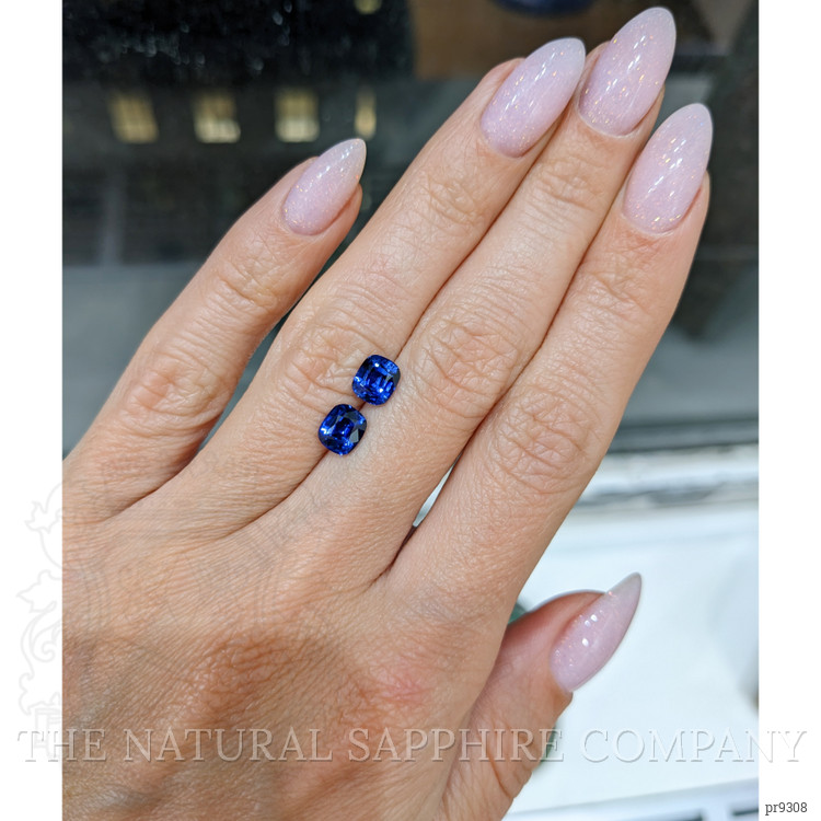 2.17 Ct.Tw. Blue Sapphire Pair from Ceylon (Sri Lanka)