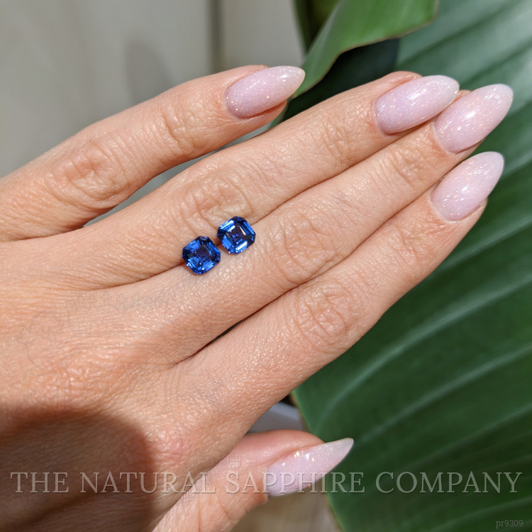 2.47 Ct.Tw. Blue Sapphire Pair from Ceylon (Sri Lanka)