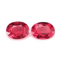 0.71 Ct.Tw.Total Carat Weight Ruby Pair from Mozambique Video