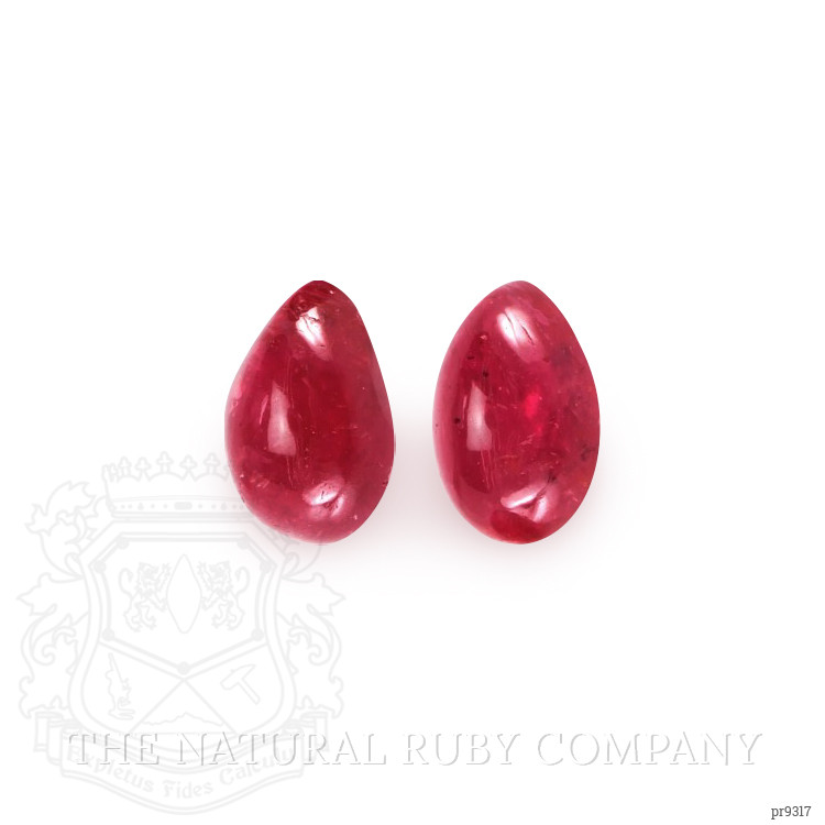 2.22 Ct.Tw. Cabochon Ruby Pair from Mozambique
