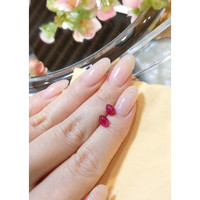 2.22 Ct.Tw.Total Carat Weight Cabochon Ruby Pair from Mozambique Life Style