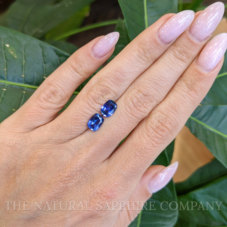 2.46 Ct.Tw. Blue Sapphire Pair from Ceylon (Sri Lanka)