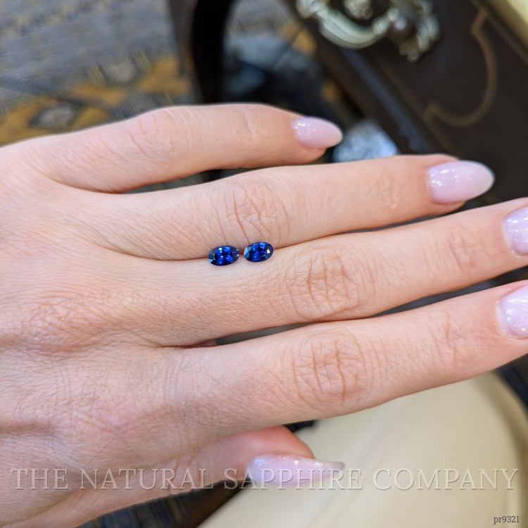 0.88 Ct.Tw. Blue Sapphire Pair from Ceylon (Sri Lanka)