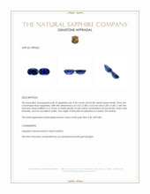 0.82 Ct.Tw.Total Carat Weight Blue Sapphire Pair from Ceylon (Sri Lanka) Appraisal