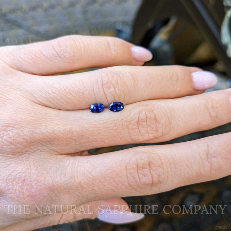 0.82 Ct.Tw. Blue Sapphire Pair from Ceylon (Sri Lanka)