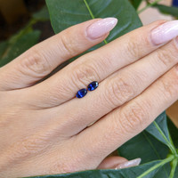 0.82&nbsp;Ct.Tw.Total Carat Weight Blue Sapphire Pair from Ceylon (Sri Lanka) Life Style