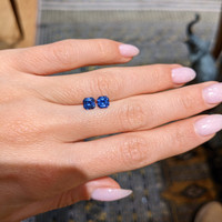 1.56&nbsp;Ct.Tw.Total Carat Weight Blue Sapphire Pair from Ceylon (Sri Lanka) Life Style