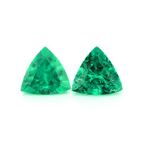 2.16 Ct.Tw.Total Carat Weight Emerald Pair from Colombia Video