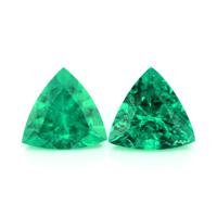 2.16 Ct.Tw.Total Carat Weight Emerald Pair from Colombia Video