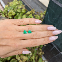 2.16 Ct.Tw.Total Carat Weight Emerald Pair from Colombia Life Style