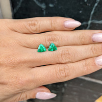 2.16 Ct.Tw.Total Carat Weight Emerald Pair from Colombia Life Style