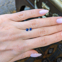 0.64&nbsp;Ct.Tw.Total Carat Weight Blue Sapphire Pair from Ceylon (Sri Lanka) Life Style