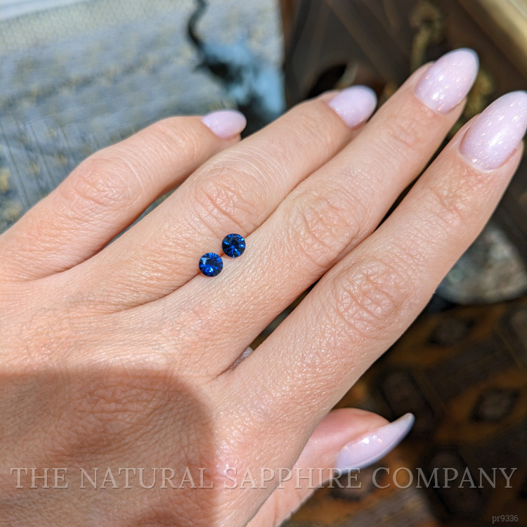 0.65 Ct.Tw. Blue Sapphire Pair from Ceylon (Sri Lanka)